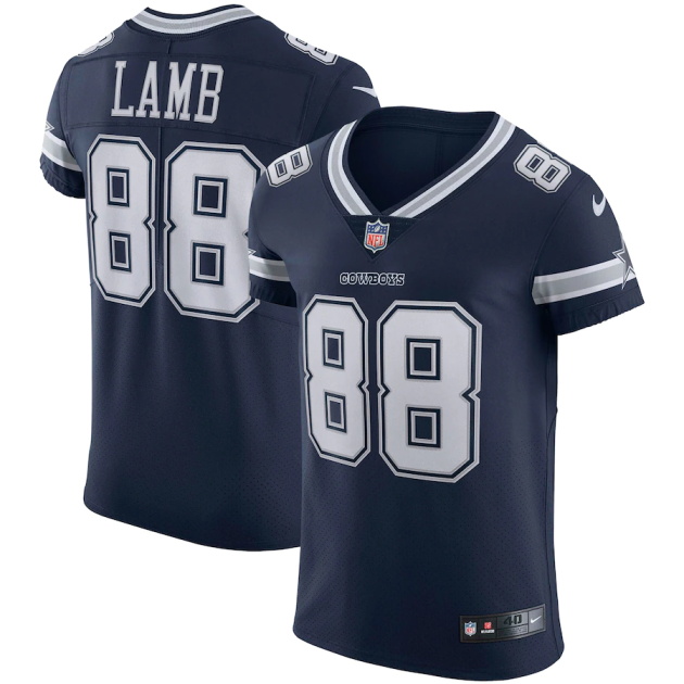 mens nike ceedee lamb navy dallas cowboys vapor elite jersey